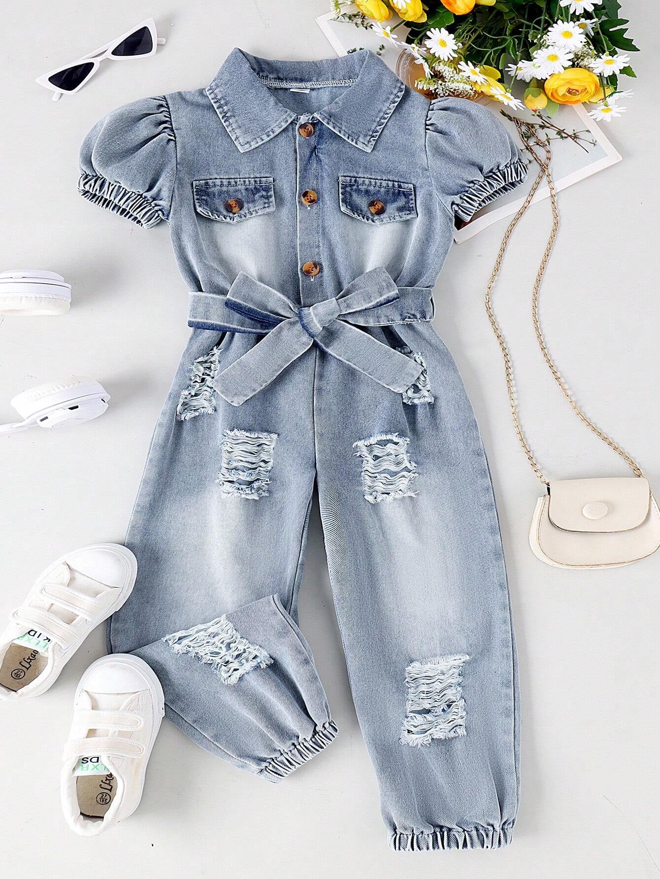 Young Girl 2Pcs/Set Jumpsuit Section, Summer