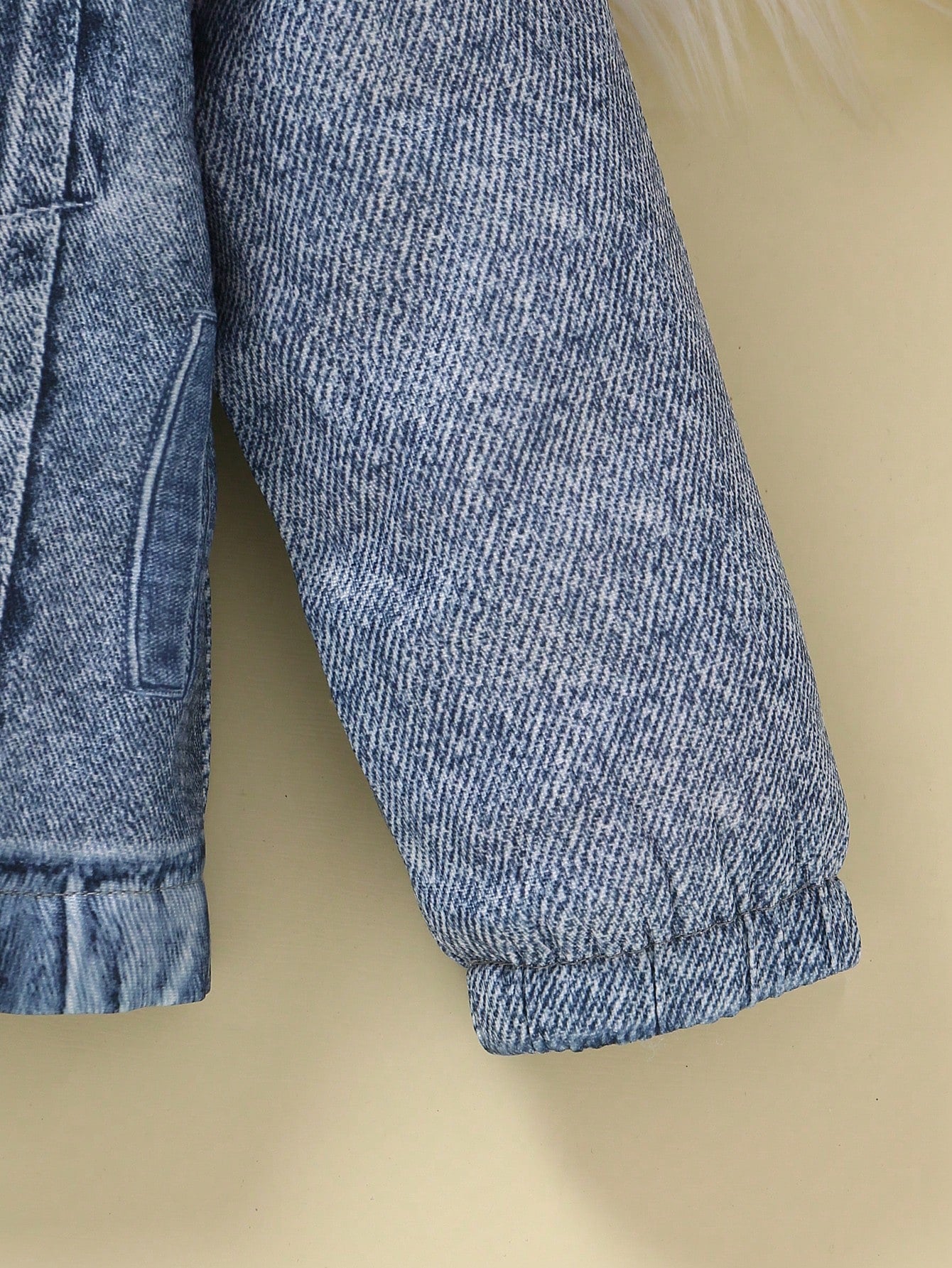 Young Girl Fuzzy Trim Hooded Teddy Lined Jacket