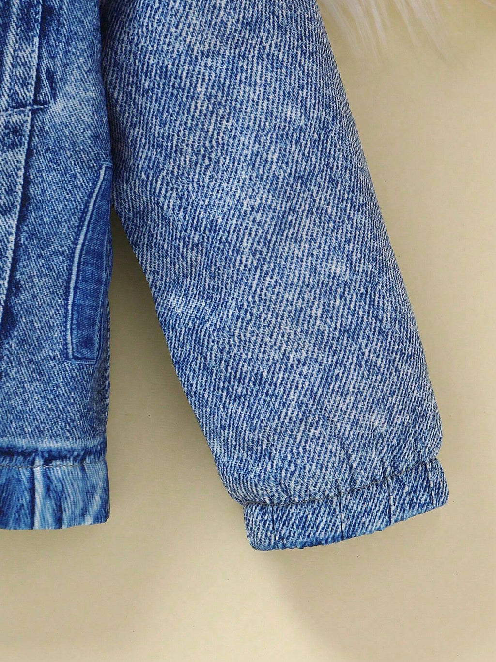 Young Girl Fuzzy Trim Hooded Teddy Lined Jacket