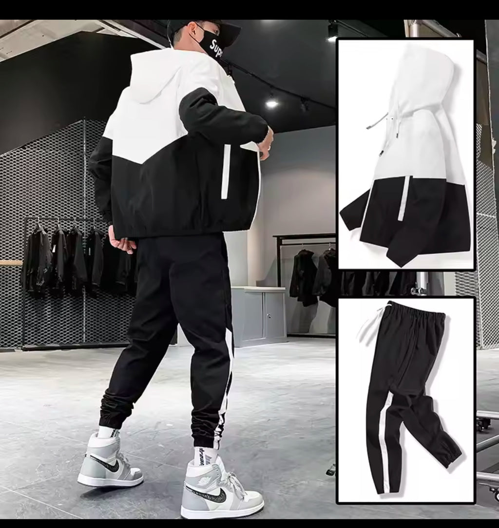 2025 Men's Tracksuit Casual Jogger Hooded Sportwear