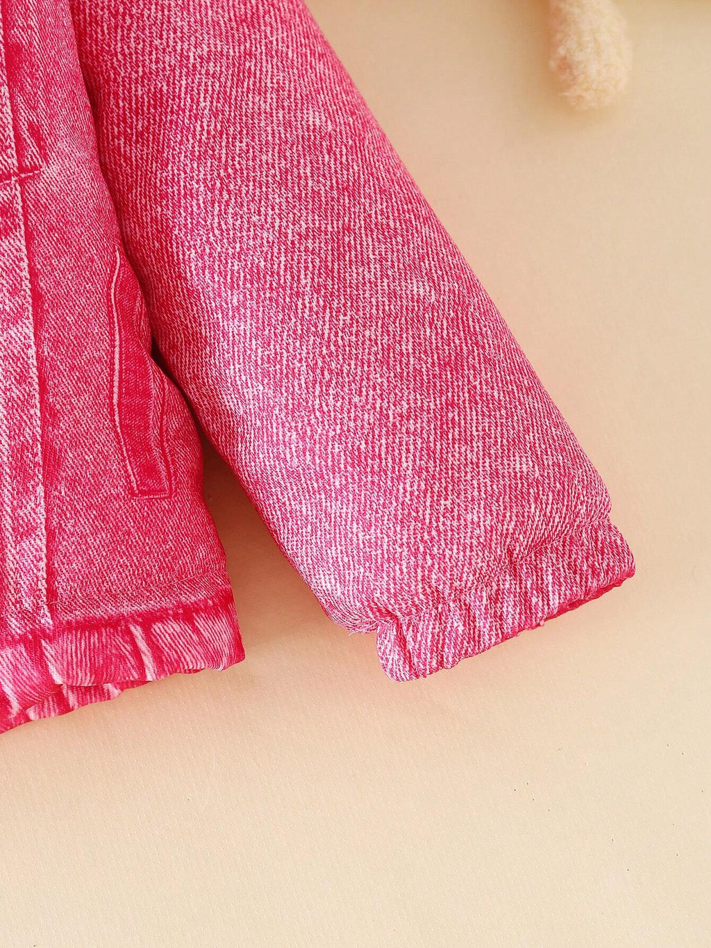 Young Girl Fuzzy Trim Hooded Teddy Lined Jacket